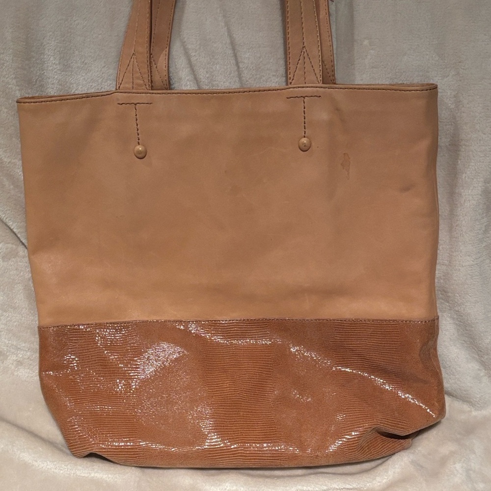 Ann Taylor Tan and Brown Tote Bag